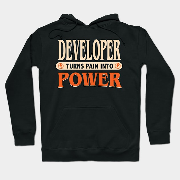 Developer turns pain into power Hoodie by Anfrato